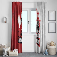 Canada Ice Hockey Team Window Curtain Maple Leaf Go Champions