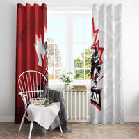 Canada Ice Hockey Team Window Curtain Maple Leaf Go Champions