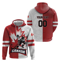 Custom Canada Ice Hockey Team Zip Hoodie Maple Leaf Go Champions