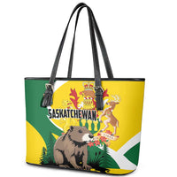 Canada Saskatchewan Province Leather Tote Bag Multis e Gentibus Vires