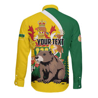 Personalized Canada Saskatchewan Province Long Sleeve Button Shirt Multis e Gentibus Vires