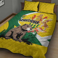 Canada Saskatchewan Province Quilt Bed Set Multis e Gentibus Vires