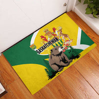 Canada Saskatchewan Province Rubber Doormat Multis e Gentibus Vires