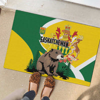 Canada Saskatchewan Province Rubber Doormat Multis e Gentibus Vires