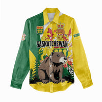 Personalized Canada Saskatchewan Province Women Casual Shirt Multis e Gentibus Vires