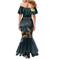 Australia Easter 2024 Mermaid Dress Bunny With Aboriginal Eggs At Starry Night - Wonder Print Shop