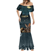Australia Easter 2024 Mermaid Dress Bunny With Aboriginal Eggs At Starry Night - Wonder Print Shop