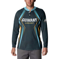 Custom Gujarat 2025 Cricket Titans Button Sweatshirt Aava De Race With The Titans