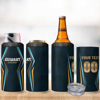 Custom Gujarat 2025 Cricket Titans 4 in 1 Can Cooler Tumbler Aava De Race With The Titans