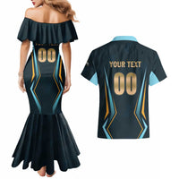 Custom Gujarat 2025 Cricket Titans Couples Matching Mermaid Dress and Hawaiian Shirt Aava De Race With The Titans