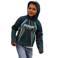 Custom Gujarat 2025 Cricket Titans Kid Hoodie Aava De Race With The Titans