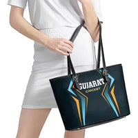 Gujarat 2025 Cricket Titans Leather Tote Bag Aava De Race With The Titans