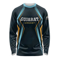 Custom Gujarat 2025 Cricket Titans Long Sleeve Shirt Aava De Race With The Titans