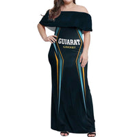 Custom Gujarat 2025 Cricket Titans Off Shoulder Maxi Dress Aava De Race With The Titans
