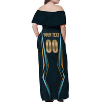 Custom Gujarat 2025 Cricket Titans Off Shoulder Maxi Dress Aava De Race With The Titans