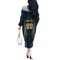 Custom Gujarat 2025 Cricket Titans Off The Shoulder Long Sleeve Dress Aava De Race With The Titans
