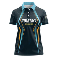 Custom Gujarat 2025 Cricket Titans Women Polo Shirt Aava De Race With The Titans