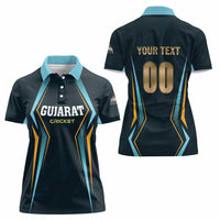 Custom Gujarat 2025 Cricket Titans Women Polo Shirt Aava De Race With The Titans