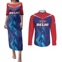 Custom Capitals Delhi 2025 Cricket Couples Matching Puletasi and Long Sleeve Button Shirt Fight Till The End