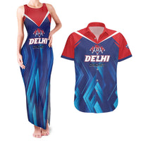 Custom Capitals Delhi 2025 Cricket Couples Matching Tank Maxi Dress and Hawaiian Shirt Fight Till The End