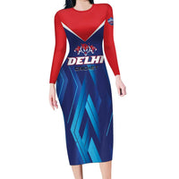 Custom Capitals Delhi 2025 Cricket Family Matching Long Sleeve Bodycon Dress and Hawaiian Shirt Fight Till The End