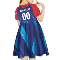 Custom Capitals Delhi 2025 Cricket Kid Short Sleeve Dress Fight Till The End