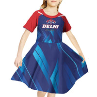 Custom Capitals Delhi 2025 Cricket Kid Short Sleeve Dress Fight Till The End
