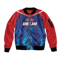 Custom Capitals Delhi 2025 Cricket Sleeve Zip Bomber Jacket Fight Till The End