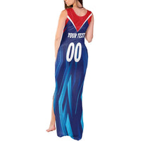 Custom Capitals Delhi 2025 Cricket Tank Maxi Dress Fight Till The End