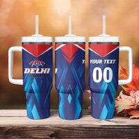Custom Capitals Delhi 2025 Cricket Tumbler With Handle Fight Till The End