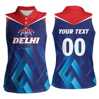 Custom Capitals Delhi 2025 Cricket Women Sleeveless Polo Shirt Fight Till The End
