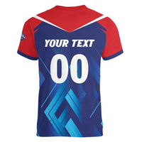 Custom Capitals Delhi 2025 Cricket Women V-Neck T-Shirt Fight Till The End