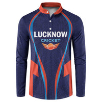 Custom Lucknow 2025 Cricket Super Giants Button Sweatshirt Hum Aa Rahe Hai