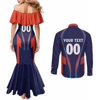 Custom Lucknow 2025 Cricket Super Giants Couples Matching Mermaid Dress and Long Sleeve Button Shirt Hum Aa Rahe Hai