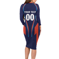 Custom Lucknow 2025 Cricket Super Giants Family Matching Long Sleeve Bodycon Dress and Hawaiian Shirt Hum Aa Rahe Hai