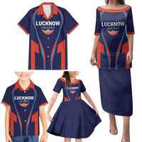 Custom Lucknow 2025 Cricket Super Giants Family Matching Puletasi and Hawaiian Shirt Hum Aa Rahe Hai