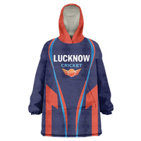 Custom Lucknow 2025 Cricket Super Giants Wearable Blanket Hoodie Hum Aa Rahe Hai