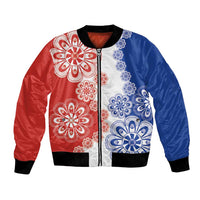 Paraguay Nanduti Traditional Lace Stylized Bomber Jacket