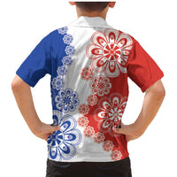 Paraguay Nanduti Traditional Lace Stylized Family Matching Mermaid Dress and Hawaiian Shirt