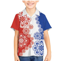 Paraguay Nanduti Traditional Lace Stylized Family Matching Mermaid Dress and Hawaiian Shirt