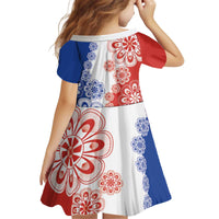 Paraguay Nanduti Traditional Lace Stylized Kid Short Sleeve Dress