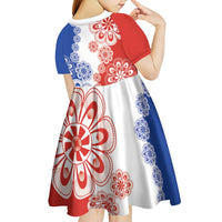 Paraguay Nanduti Traditional Lace Stylized Kid Short Sleeve Dress