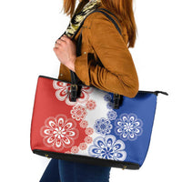 Paraguay Nanduti Traditional Lace Stylized Leather Tote Bag