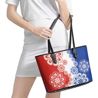 Paraguay Nanduti Traditional Lace Stylized Leather Tote Bag