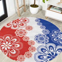 Paraguay Nanduti Traditional Lace Stylized Round Carpet