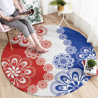 Paraguay Nanduti Traditional Lace Stylized Round Carpet