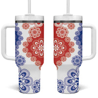 Paraguay Nanduti Traditional Lace Stylized Tumbler With Handle