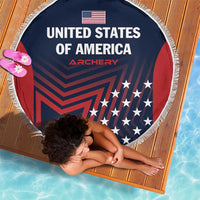 Personalized USA 2025 Archery Beach Blanket Aim Shoot Win