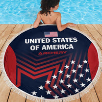 Personalized USA 2025 Archery Beach Blanket Aim Shoot Win