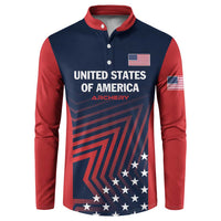Personalized USA 2025 Archery Button Sweatshirt Aim Shoot Win